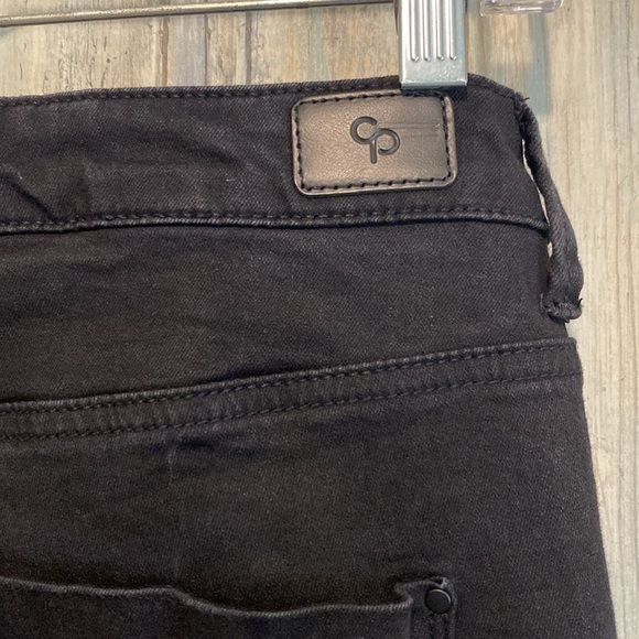 Celebrity Pink | High Waisted Black & Silver Ombre Sparkle Skinny Ankle Jeans - Picture 5 of 9